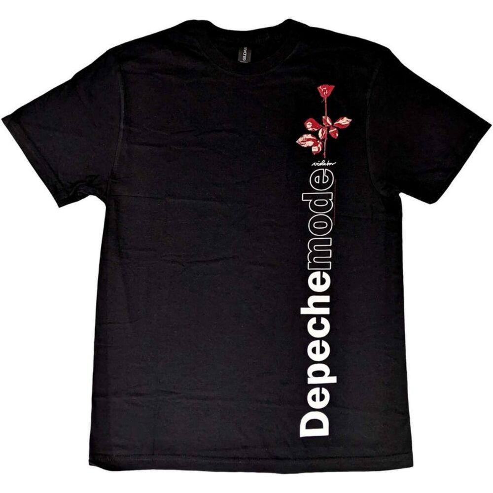 Depeche Mode Unisex Adult Violator Side Rose Cotton T-Shirt / Black